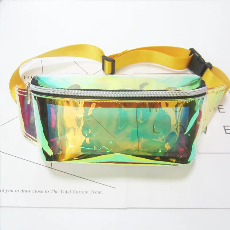 Laser Purse Translucent Reflective Chest Waist Bag Women Belt Bag Waist Leg Bag Waist Pack Fanny Pack For Women Wallet Pochete