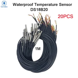 10PCS/Lot ds18b20 Temperature Sensor, 5/15/20pcs DS18b20 Waterproof Temperature Sensor With Stainless Steel Probe for Incubation