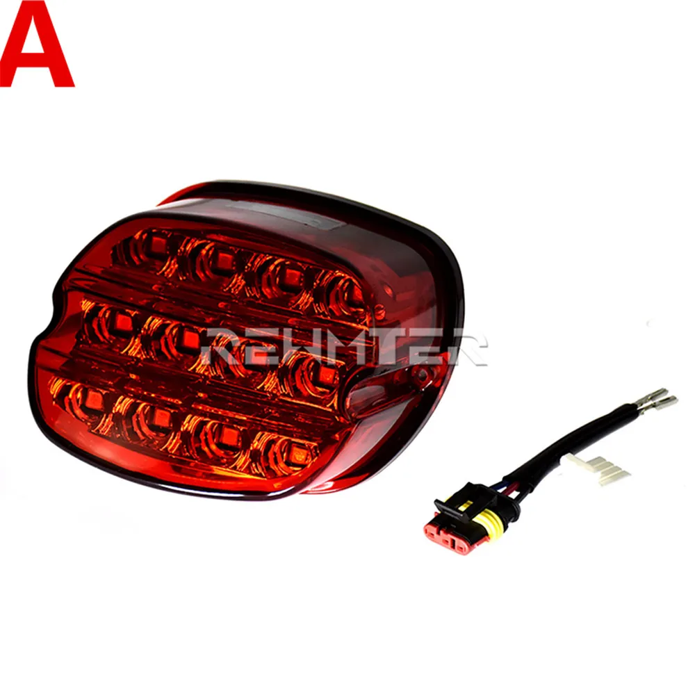 Motorcycle LED Brake Tail Light License Plate Lamp For Harley Sportster 883 1200 XL Touring Road Electra Glide FLHT FLHTCI Dyna