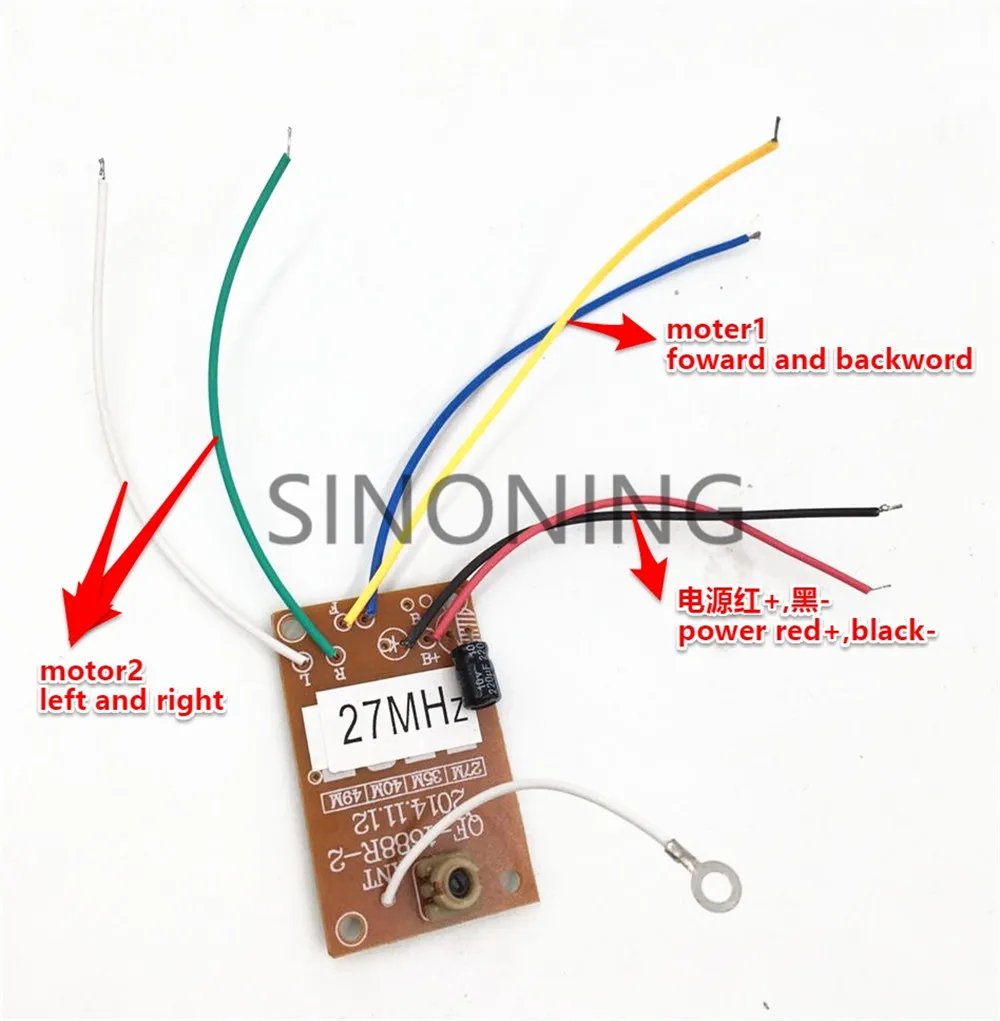 8 buttons 4CH remote control with receiver board 27Mhz for DIY SN-RM9