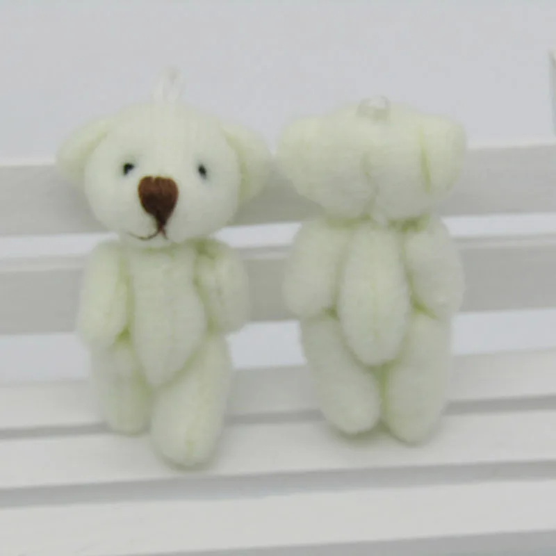 100pcs/lot Kawaii Small Joint Teddy Bears Stuffed Plush 3.5CM Toy Teddy-Bear Mini Bear Ted Bears Plush Toys Wedding Gifts 01301