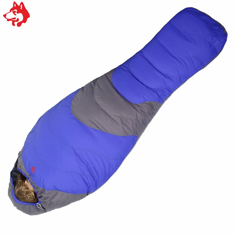 

Original extreme cold weather 1.7kg Red/Blue/Orange 1000g duck down filling outdoor climbing hiking camping Mummy sleeping bag