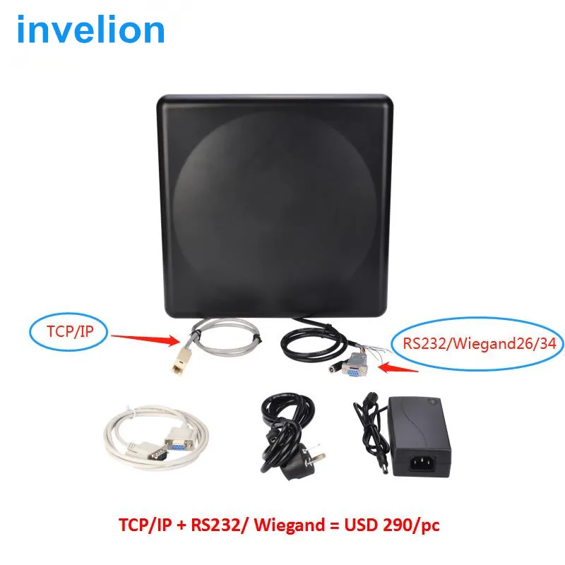 

RS232/Wiegand 26/wiegand 34 TCP IP Integrative UHF RFID Reader wireless 915mhz 865mhz 15-20m parking lot control