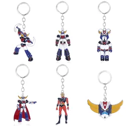 Mazinger Z Keychain UFO Robot Grendizer Logo Key Chain for Men Car Keyring Jewelry Gift