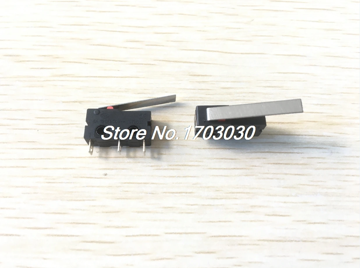 10 Pcs Micro Limit Switch Long Lever Arm SPDT Momentary Miniature Snap Action