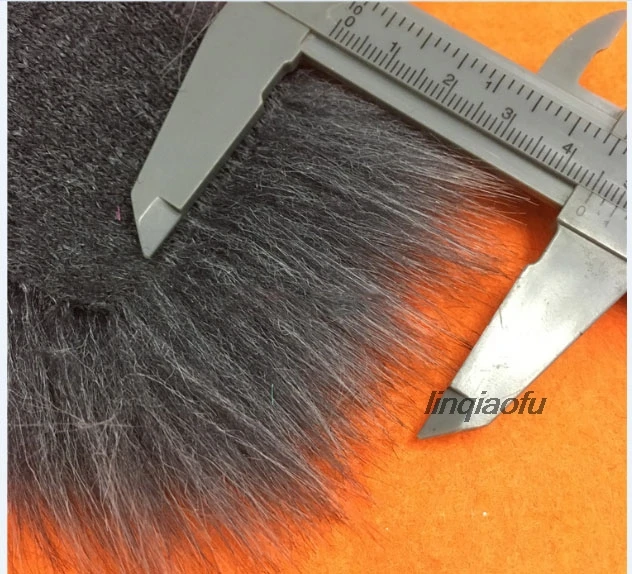 High quality two-color imitation fox fur Soft fox dyed tip plush Clothing fur collar fur ball faux fur fabric170cm*90cm