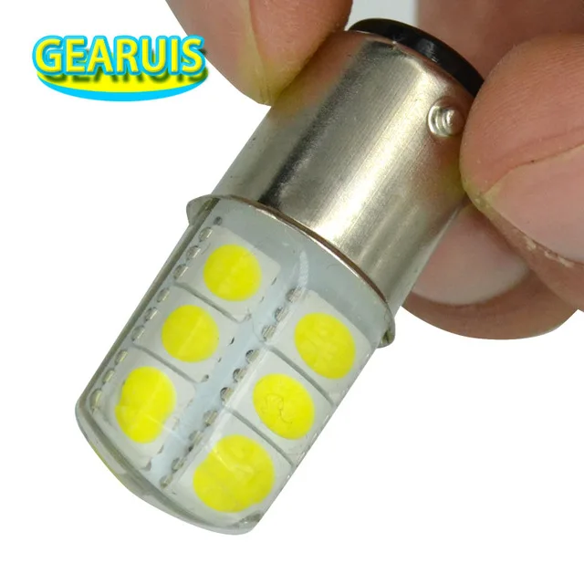 

100 шт. P21/5W S25 1157 Силиконовый BAY15D 12SMD 5050 LED 2 Вт Холодный белый 8000K Автомобильные стоп-сигналы Парковочная лампа Обратный фонарь DC 12 В