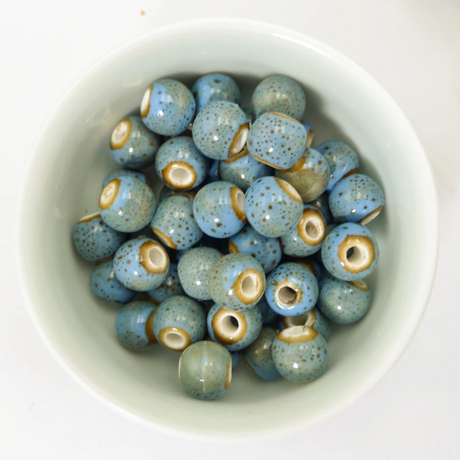 8# 100pcs China Ceramic Beads Not Hama Promotion Procelain Bead For Jewelry Making 8mm Beads #A416B