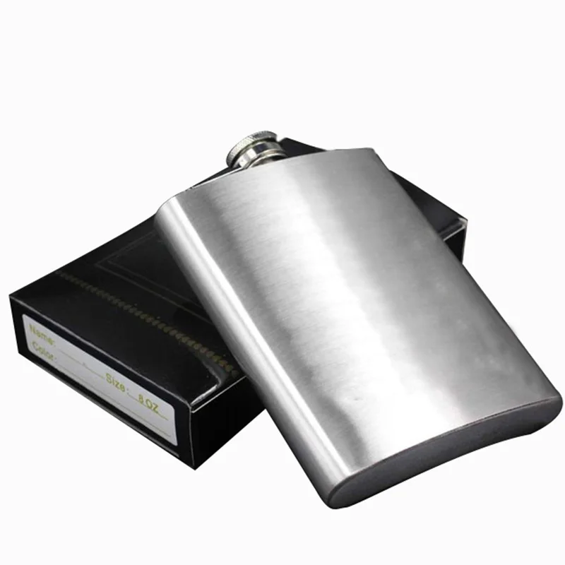 

7oz Hip Flask Set Stainless Steel Hip Flask With Funnel Drinking Cup Portable Hip Flask for Whiskey Liquor Wine KC1013-2