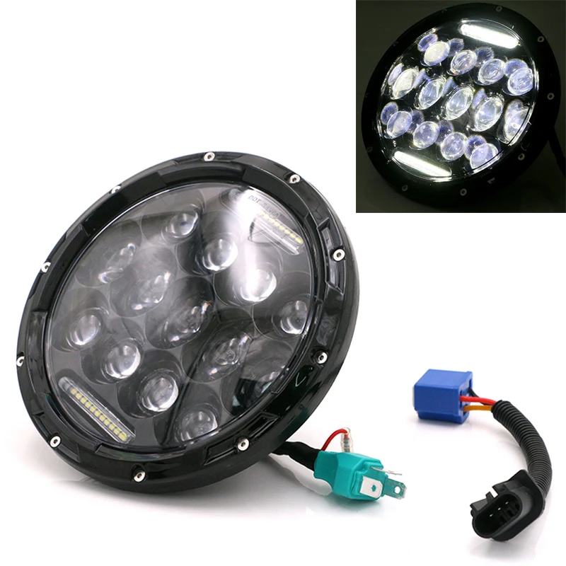 

Motorcycle LED DC 12V Headlamp Scooter Refit 7 Inch 60W Headlight Motorbike Universal Head Light for Harley Jeep Wrangler Hummer