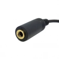 Cable de extensión de Audio estéreo macho a hembra, 90 grados, ángulo recto, 3,5mm, 3 polos, 10cm, negro