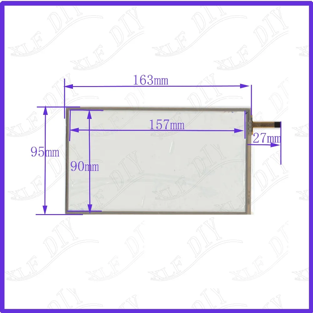 

ZhiYuSun AM 3715 7inch 4Wire Resistive TouchScreen Panel Digitizer 163*95mm this is compatible For GPS car