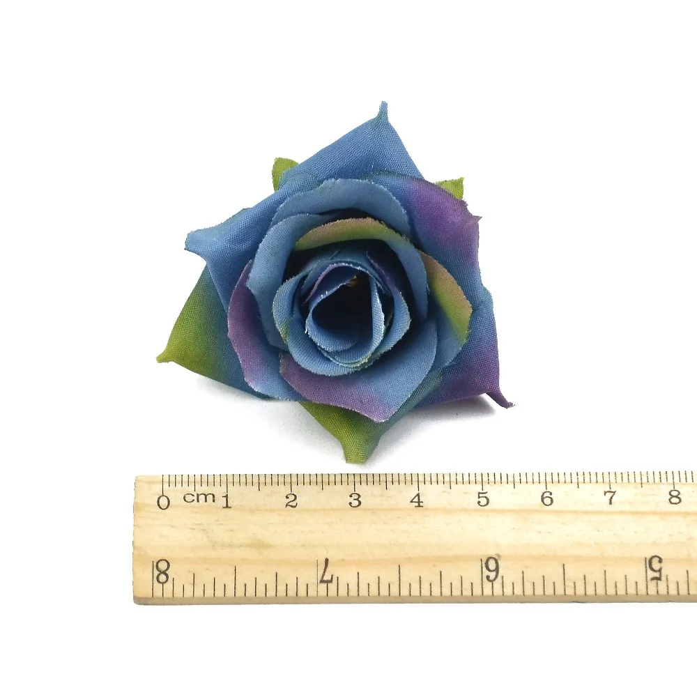 100PCS DIY Artificial White Rose Silk Flowers Head For Home Wedding Party Decoration Wreath Gift Box Scrapbooking Fake Flowers