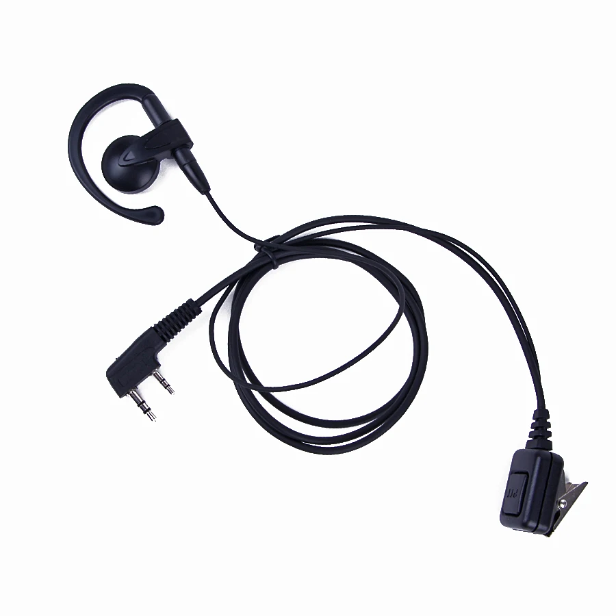 Fone de ouvido com rádio baofeng, headset pequeno e quadrado com 2 pinos para quansheng puxing ijxun