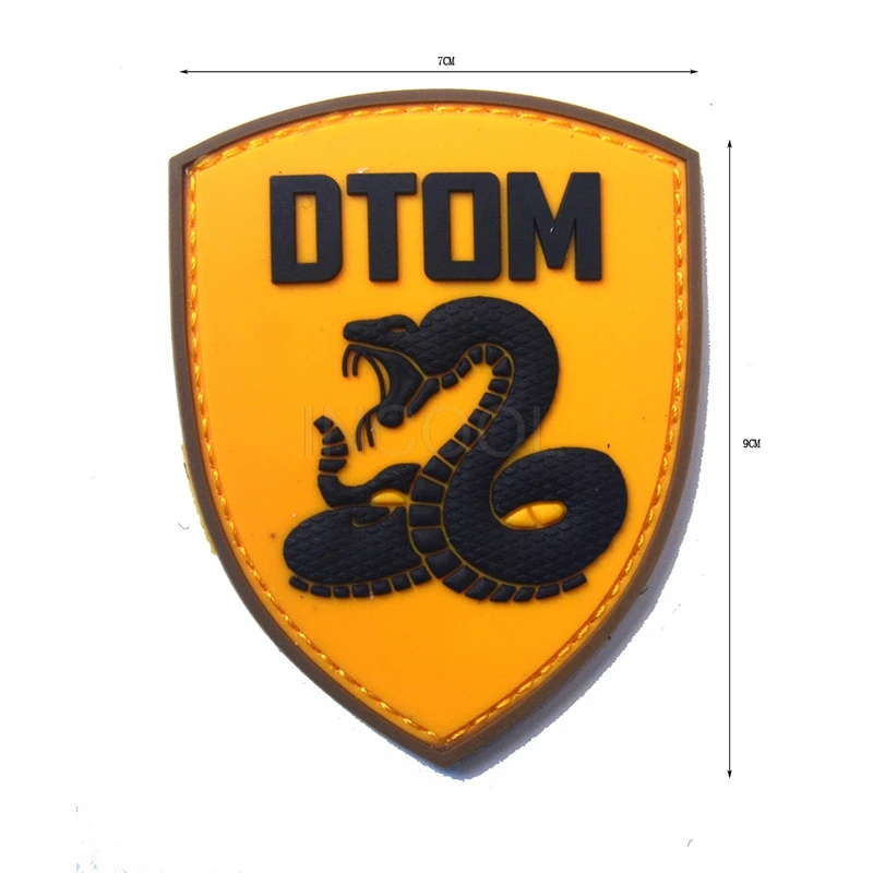 3D PVC Patch Military Patch Tactical Badges Snake Rubber Patches For Jackets Clothing Backpack