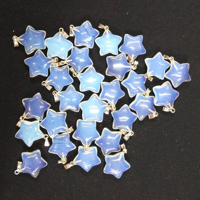 Wholesale 50pcs/lot fashion good quality opal stone five star charms pendants for DIY  jewelry making  50pcs/lot  free shipping