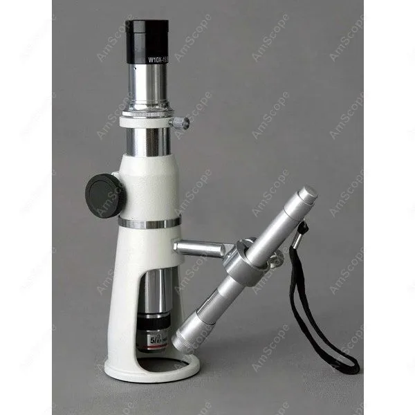 Measuring Shop Microscope--AmScope Supplies 20X-50X-100X Measuring Shop Microscope + 5MP Camera