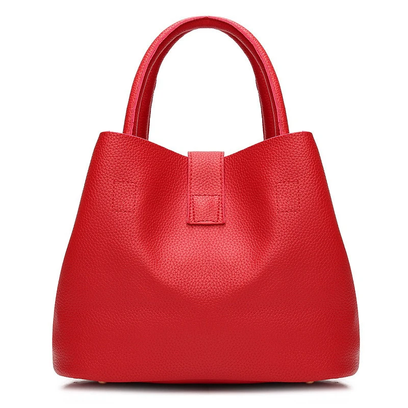 High Quality PU Leather Handbags Bucket Casual Tote Shoulder Bags for women 2024 Handbag Fashion Crossbody Women Bag bolsa