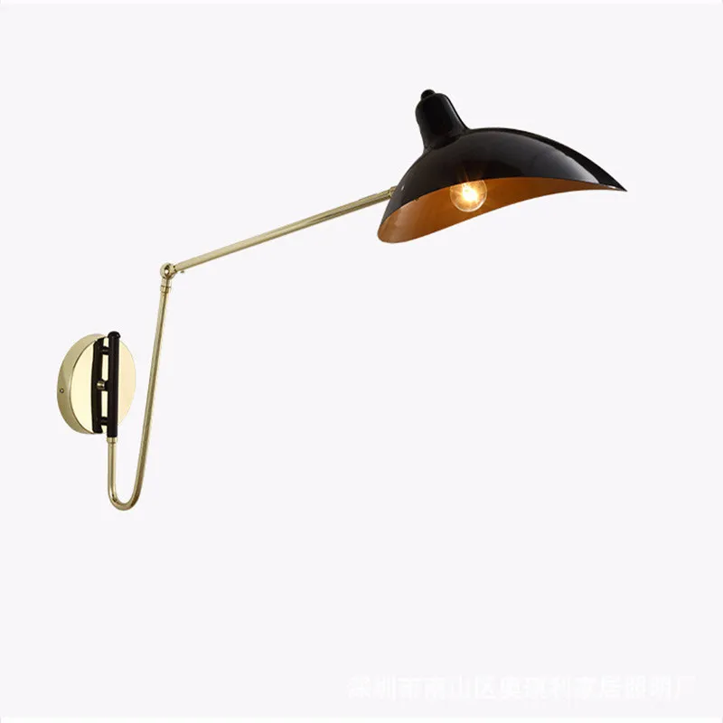 

Modern Loft Designer Rotatable Arm Duck Mouth Industrial Wall Lamp Kitchen Bedroom Creative Iron E14 Led Wall Sconce Lighting