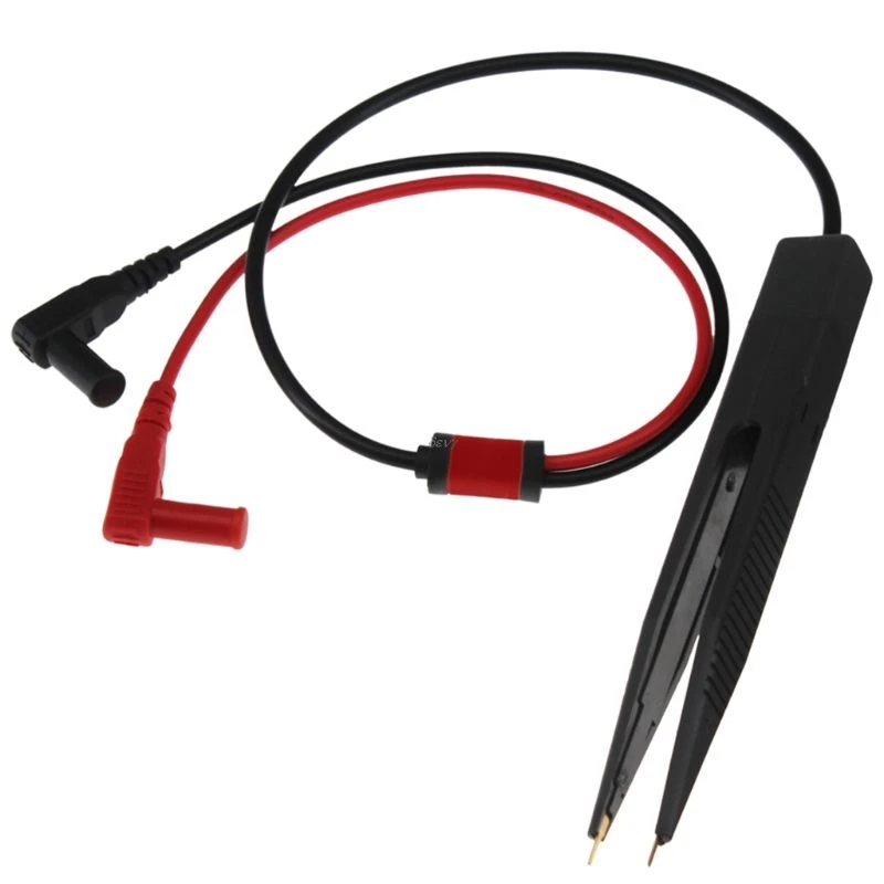 Multifunctional  SMT SMD Chip Resistance Test Clip Grip Lead Probe Multimeter Meter Capacitor Tweezer  Dropship