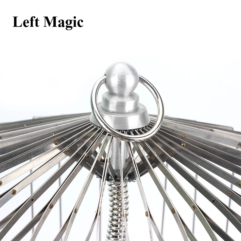 Silver Steel Appearing Bird Cage - Medium Size (Dove Appearing Cage) Magic Tricks Illusions Gimmick Prop Accessories