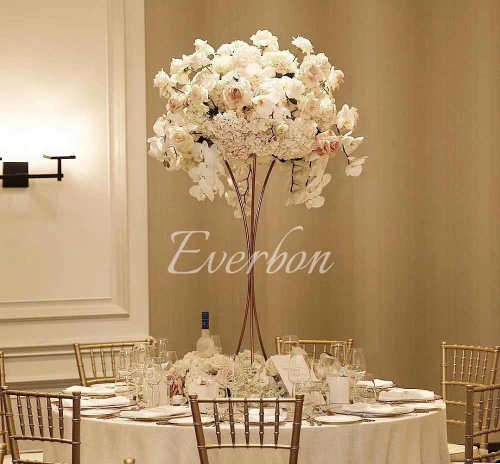 

Elegant wedding decoration flower vase table centerpiece vases tall flower stand gold iron vase artificial flower arrangement