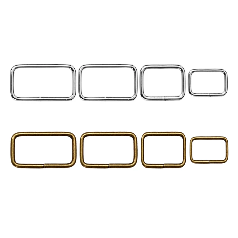 

20PCS Metal Adjustable Rectangle Ring Buckles Garment Belt DIY Needlework Luggage Sewing Handmade Bag Purse Buttons