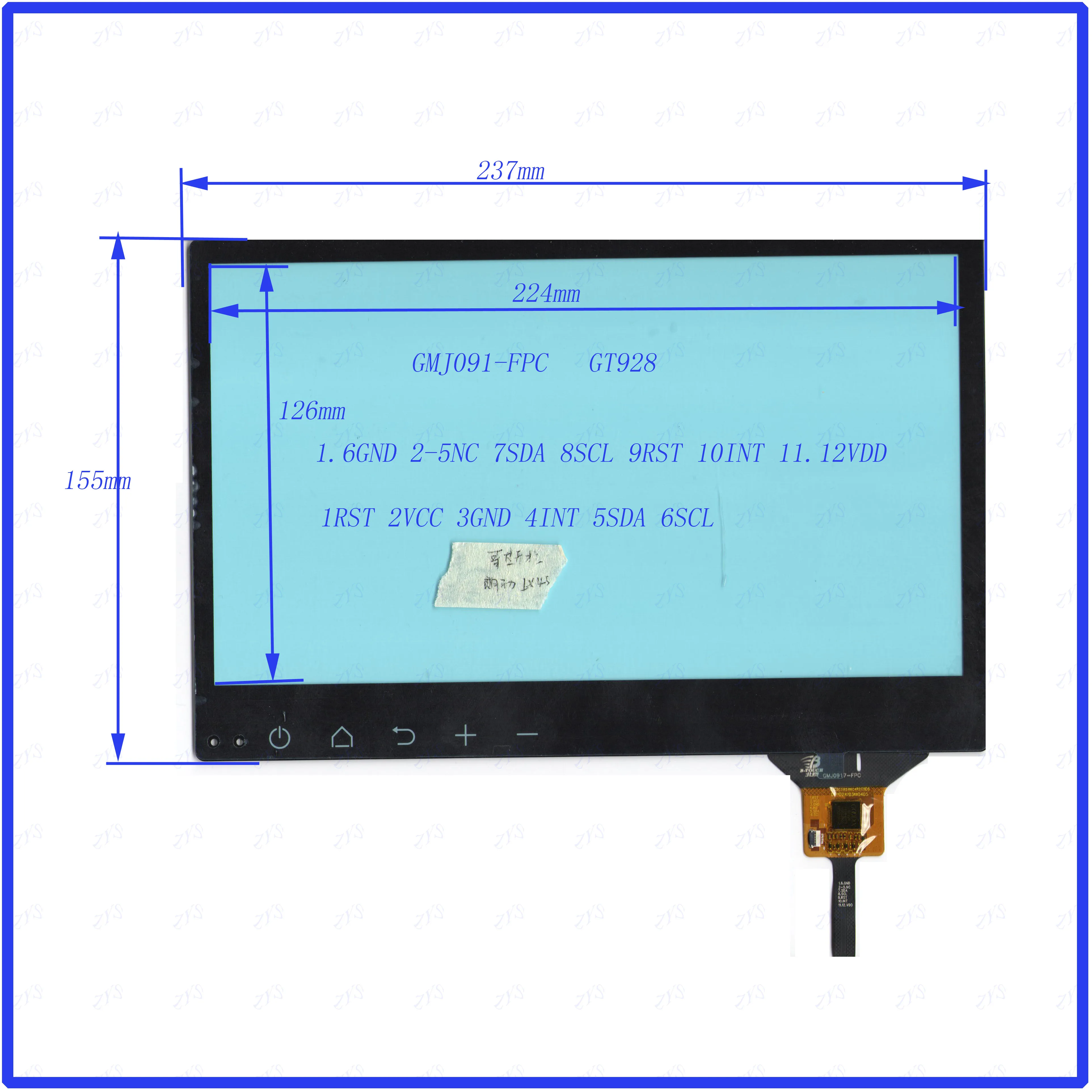 

ZhiYuSun Freeshipping GMJ9017 237*155mm Capacitive screen GT928 IX45