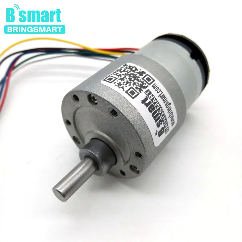 Bringsmart JGB37-520B Encoder Gear Motor DC 12 volt With Encoder Disk A/B Phase Output Micro Electric for Intelligent Parts New