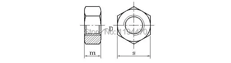 1000pcs/Lot Metric Thread DIN934 M3 304 Stainless Steel Hex Nut Hexagonal Nut Screw Nut A2-70