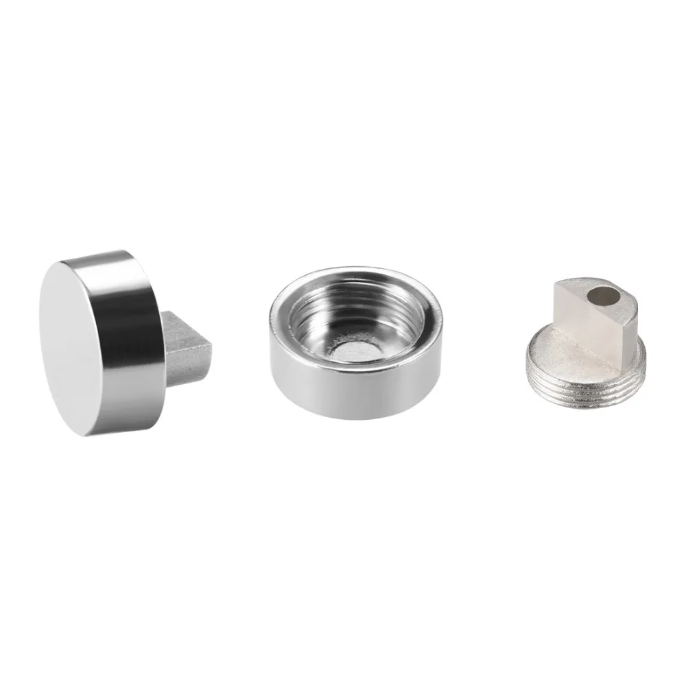 Uxcell 4 pcs di Alta Qualità Rotonda di Vetro Pinze Morsetti Specchio Pinze Supporto per 3-5mm 6-7mm di Spessore Specchio Cromo Lucido In Lega di Zinco