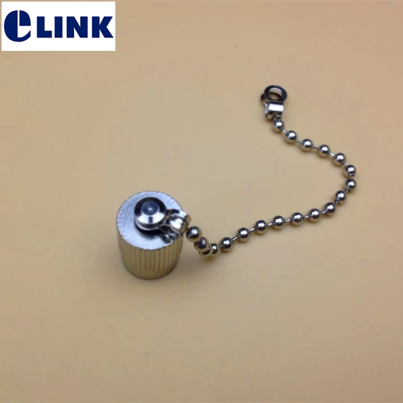 10pcs Metal FC dust cap with chain FC protective terminal cover waterproof female male connector for optical power meter ELINK