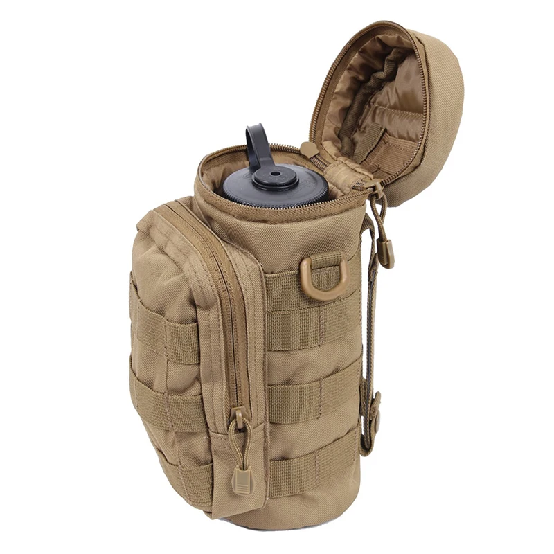 Outdoor Sports Water Bottle Bag Camouflage Molle System Water Bottle Holder Military Hunting Tactical Water Kettle Holder Pouch