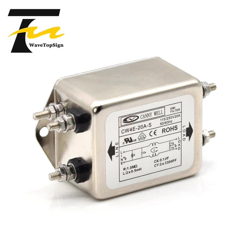 Imagem -04 - Conector de Filtro Monofásico Filtro Canny de Poste Único com Filtro de 20a 30a 40a-s ac 220v Purificação Anti-aperto