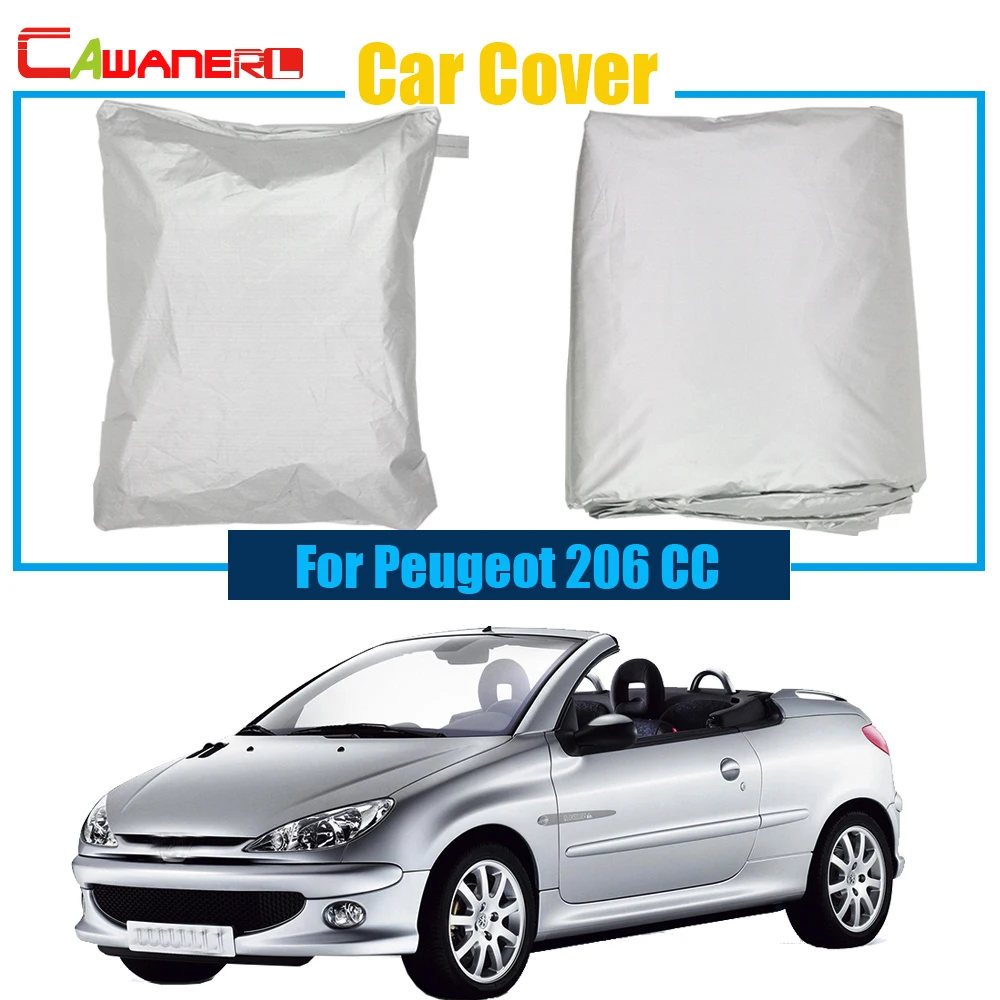 Cawanerl Car Accessory Outdoor UV Anti Rain Sun Snow Resistant  Dust Proof Car Cover For Peugeot 206 CC