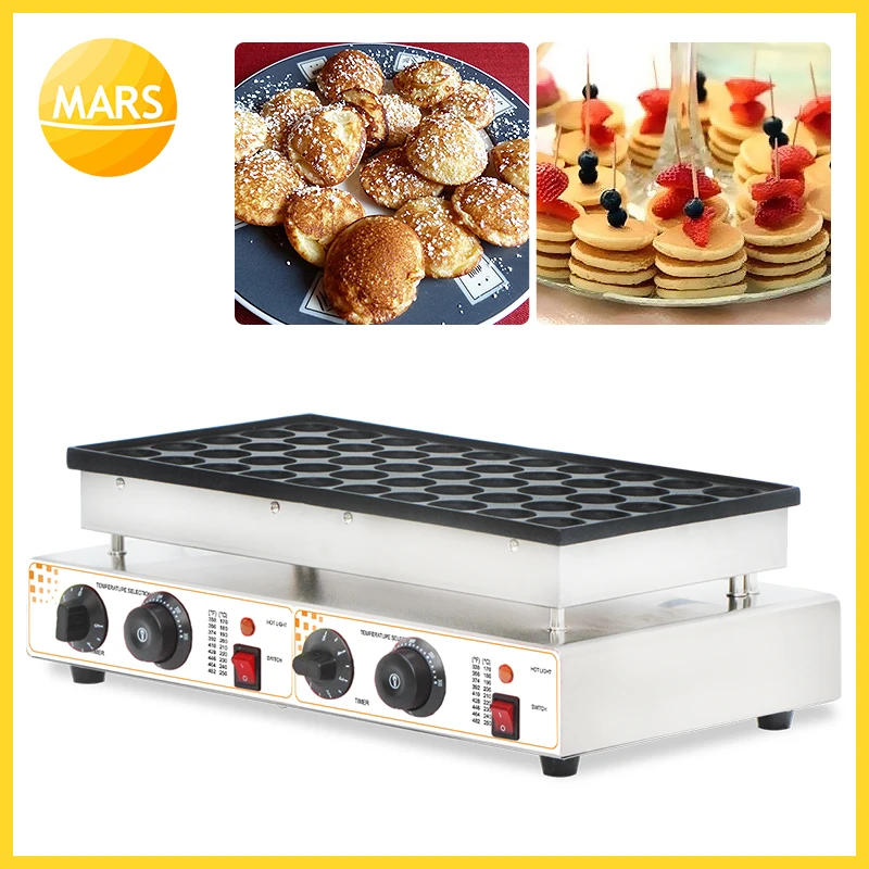 Electric 50 holes Poffertjes Grill Dutch Waffle Maker Mini Pancake Machine Commercial Dutch Pancake Maker Machine Plate Iron