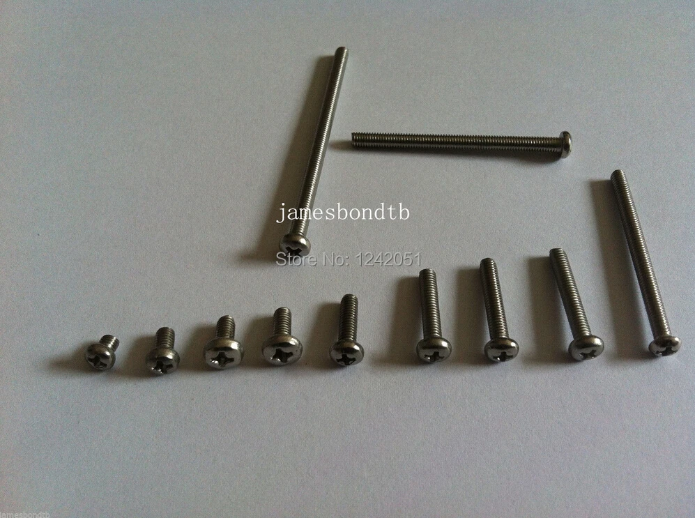 

100pcs Metric M3*30mm 304 Stainless Steel Cross Recessed Phillips Pan Head Screws