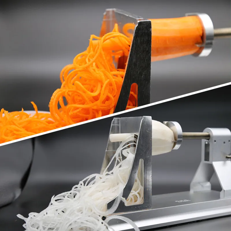 เครื่องใช้ในครัวเรือนโรตารีเครื่องตัดหัวไชเท้ามันฝรั่งเครื่องปอกผัก Multifunctional Shredding Machine 3ใบมีดความหนา