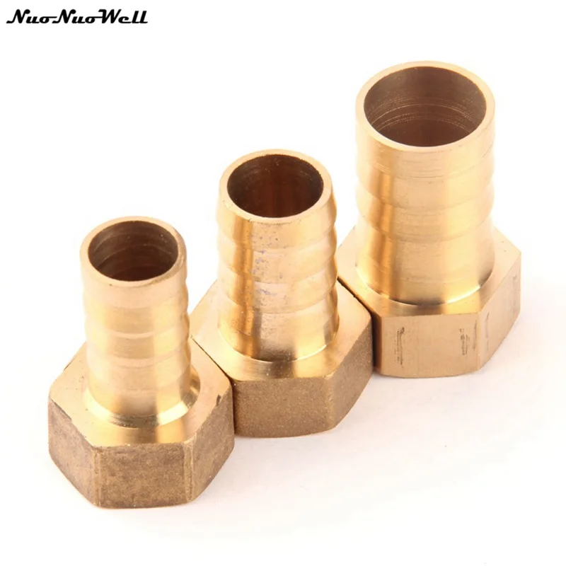 G 1/2'' Female Thread To 14mm/16mm/19mm Barbed Straight Connector 3 Types 100% Brass Garden Irrigation Water Hose Accessories