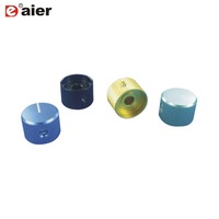 60PCS A-2014 White Index Knurled Aluminium Knob Potentiometer Knob Rotary Switch Knob 6.35MM