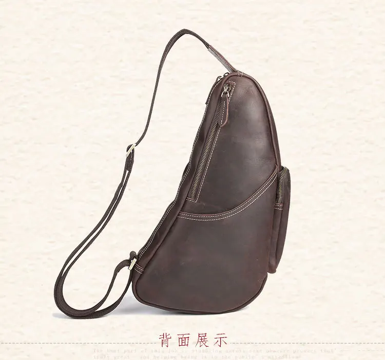 Vintage Fashion Genuine Leather Men Shoulder Bags Crazy Horse Leather Messenger Bags Men crossbody Bag Sling Leisure Bag