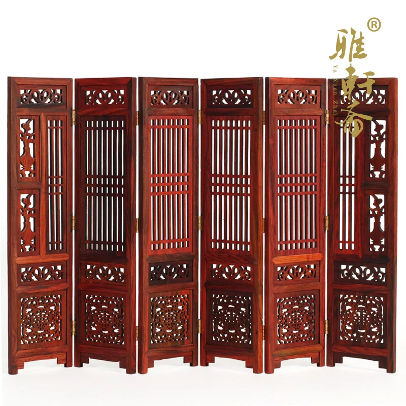 TZ mahogany antique crafts micro miniature Zhai Ming and Qing furniture rosewood solid wooden partition decoration model