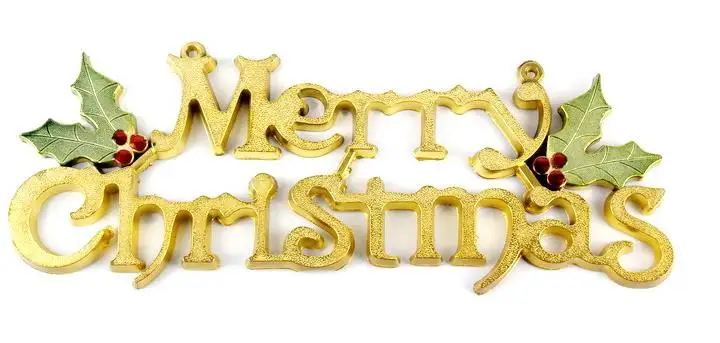 Merry Christmas Plaque Sign Home Shop Dooration Wall Decorative Christmas Tree Pendant Drop Ornament 15cm to 60cm gold silver