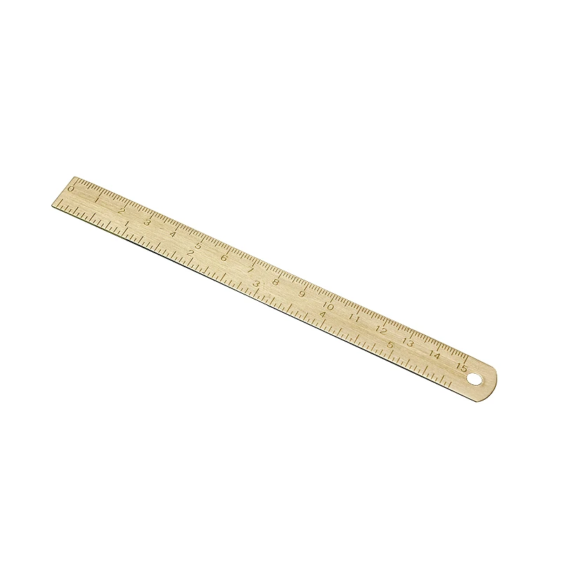 1 pcs  15cm Multifunction Thickening Portable Brass Ruler School Office Drawing Tools