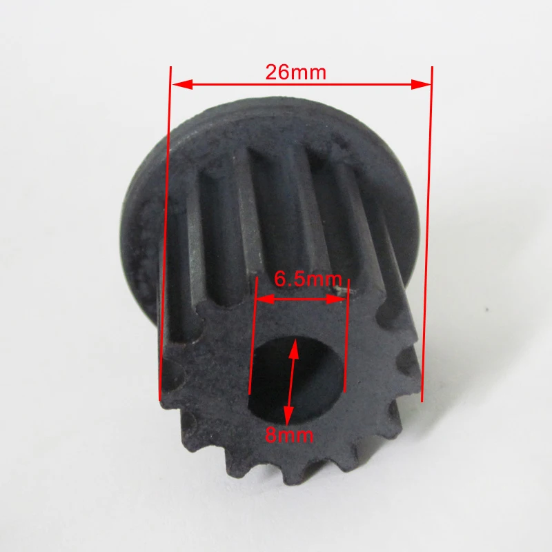 13 Teeth Motor Pulley D Shape For 24V250W Motor JX MY1025 Fit Electric Scooter Drive Belt 535 550 560 600