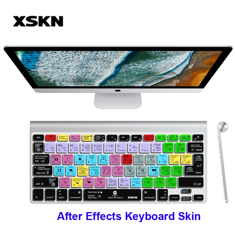 

XSKN Adobe After Effects Shortcut Silicone Hotkeys Keyboard Skin Cover for Bluetooth Magic Keyboard