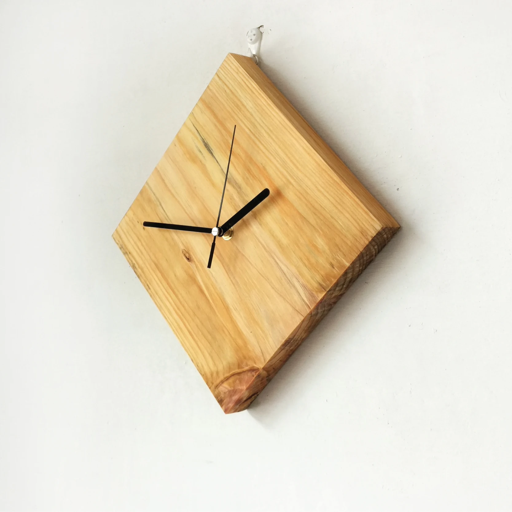 Natural Wooden Kitchen Wall Clock Needle Quartz Clocks Creative Wall Stickers Watch Mute Design Clock Home Decor