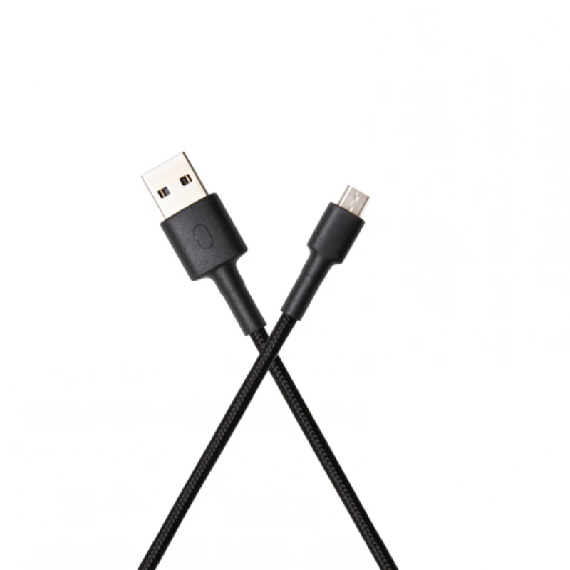الأصلي شاومي Mi مايكرو USB مضفر كابل 100 سنتيمتر مايكرو USB 2.0 نوع A أسود/أحمر تهمة مزامنة كابل