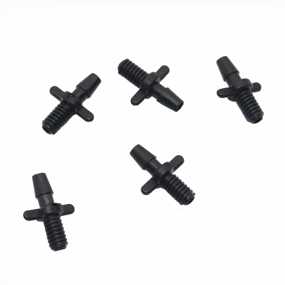 50 adet 3/5mm hortum Dikenli Konnektör Çift Yönlü 5mm Vida Dişi mikro sulama Damla Ürünler hortumu aksesuarları