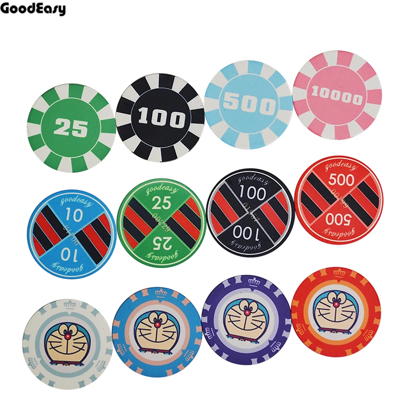 

Professional Customizable Texas Hold'em Black Jack 21 point Ceramic Poker Chip Sets with Design logo and Denomination Pattern